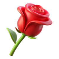 splendid futuristic Single red rose bud NO BACKGROUND with Transparent Background. impeccable png