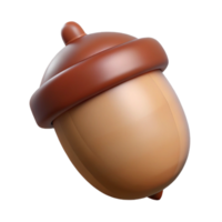 picturesque quintessential Brown acorn with cap NO BACKGROUND with Transparent Background. png