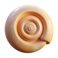 peaceful striking Seashell spiral NO BACKGROUND with Transparent Background. high resolution png