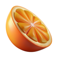 mesmerizing ethereal mid-century Fruit slice orange NO BACKGROUND with Transparent Background. original png