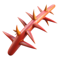 vibrant tranquil bohemian Thorns on a stem NO BACKGROUND with Transparent Background. top-tier png