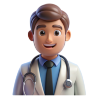 mesmerizing playful baroque Doctor with a stethoscope, NO BACKGROUND with Transparent Background. high resolution png