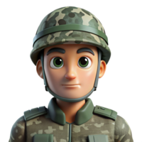 whimsical dazzling Military soldier in camouflage, NO BACKGROUND with Transparent Background. gallery standard png