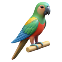 majestic quintessential Parrot on a perch just the parrot, NO BACKGROUND with Transparent Background. png
