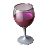radiant mysterious art deco Glass of wine, NO BACKGROUND with Transparent Background. flawless png