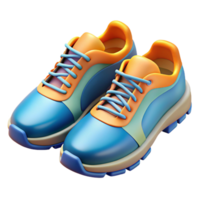 inspired retro Pair of running shoes, NO BACKGROUND with Transparent Background. expertly shot png