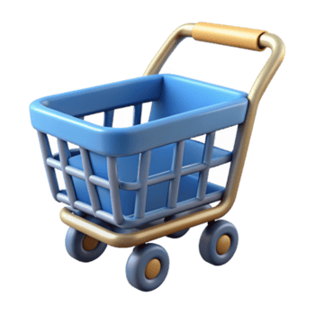 suntuoso contemporâneo compras carrinho, não fundo com transparente fundo. habilmente tiro png