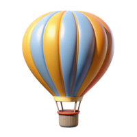 radiant dynamic surreal Hot air balloon, NO BACKGROUND with Transparent Background. 4K png