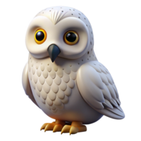 serene romantic contemporary A perched snowy owl, eyes wide. NO BACKGROUND with Transparent Background. high resolution png