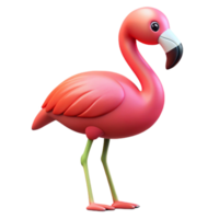 iconic bohemian A flamingo, standing on one leg. NO BACKGROUND with Transparent Background. flawless png