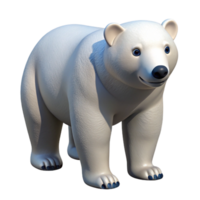 striking remarkable A polar bear, standing on all fours. NO BACKGROUND with Transparent Background. png