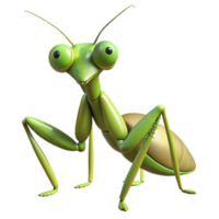rare contemporary A praying mantis, front legs raised. NO BACKGROUND with Transparent Background. impeccable png
