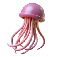 playful radiant A jellyfish, tentacles trailing. NO BACKGROUND with Transparent Background. premium png