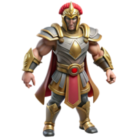 striking inspired Ares, god of war, in full battle armor. NO BACKGROUND with Transparent Background. png