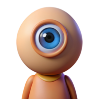 peaceful beautiful A Cyclops with a single large eye. NO BACKGROUND with Transparent Background. professional png
