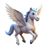 sumptuous unforgettable A winged Pegasus. NO BACKGROUND with Transparent Background. png