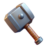 tranquil sumptuous Thor's hammer, Mjolnir. NO BACKGROUND with Transparent Background. studio quality png