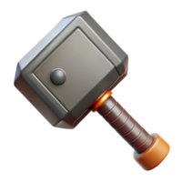 majestic calm retro Thor's hammer, Mjolnir. NO BACKGROUND with Transparent Background. studio quality png