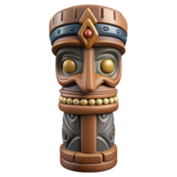 spectacular timeless A totem pole with intricate carvings. NO BACKGROUND with Transparent Background. png