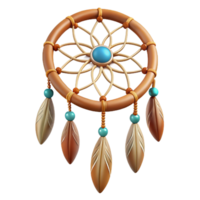 tranquil splendid A Native American dreamcatcher. NO BACKGROUND with Transparent Background. premium png