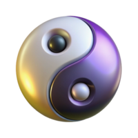 stunning minimalist A Yin and Yang symbol. NO BACKGROUND with Transparent Background. 8K png