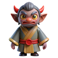unforgettable retro A Tengu, Japanese goblin. NO BACKGROUND with Transparent Background. flawless png