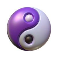 memorable impressionist A Yin and Yang symbol. NO BACKGROUND with Transparent Background. perfect clarity png