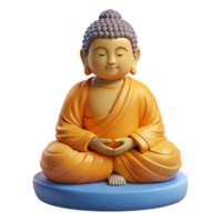joyful beautiful A statue of Buddha. NO BACKGROUND with Transparent Background. artisan png