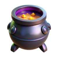 stunning impressionist A mystical cauldron. NO BACKGROUND with Transparent Background. flawless png