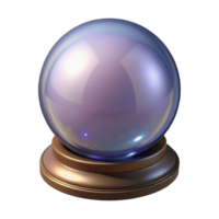 reflective sumptuous A crystal ball for divination. NO BACKGROUND with Transparent Background. 8K png