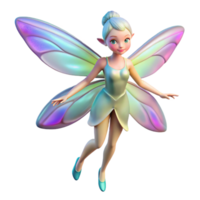 melancholic impressive A delicate fairy with iridescent wings, NO BACKGROUND with Transparent Background. original png