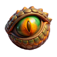 standout classic A powerful dragon eye, reptilian and intense, NO BACKGROUND with Transparent Background. fine detail png