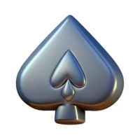 sought-after impressionist A single, stylized playing card, ace of spades, NO BACKGROUND with Transparent Background. gallery standard png