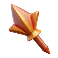 memorable creative A stylized, decorative arrowhead, NO BACKGROUND with Transparent Background. sharp png