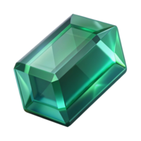 magnificent iconic A single, polished gemstone, emerald cut, NO BACKGROUND with Transparent Background. png