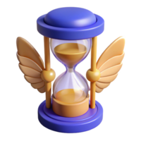 spectacular nostalgic victorian A stylized, winged hourglass, NO BACKGROUND with Transparent Background. ultra HD png