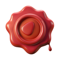spectacular dynamic creative A stylized, dripping wax seal, NO BACKGROUND with Transparent Background. high quality png