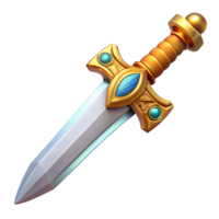 serene surreal A single, ornate dagger hilt, NO BACKGROUND with Transparent Background. perfect clarity png