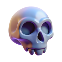 unforgettable mid-century A stylized, floating skull, NO BACKGROUND with Transparent Background. original png