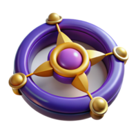 reflective radiant A stylized, magic circle, NO BACKGROUND with Transparent Background. flawless png