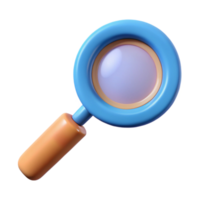 radiant whimsical futuristic A stylized, magnifying glass, NO BACKGROUND with Transparent Background. detailed png