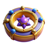 unforgettable baroque A stylized, magic circle, NO BACKGROUND with Transparent Background. high quality png