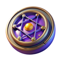 pristine whimsical modern A stylized, magic circle, NO BACKGROUND with Transparent Background. sharp png