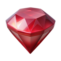 serene signature A single, polished ruby, radiating inner light. NO BACKGROUND with Transparent Background. png