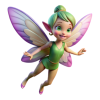 magnificent tropical A mischievous pixie, fluttering its iridescent wings. NO BACKGROUND with Transparent Background. museum quality png