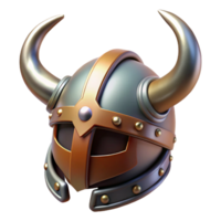 unforgettable nordic A powerful warrior's helmet, adorned with horns. NO BACKGROUND with Transparent Background. luxury png