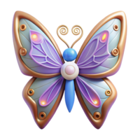 sumptuous celebrated A delicate butterfly, wings patterned with arcane symbols. NO BACKGROUND with Transparent Background. png