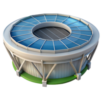 mesmerizing passionate geometric Modern stadium roof retractable mechanism, NO BACKGROUND with Transparent Background. premium png