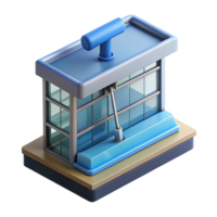impressive traditional Modern skyscraper window cleaning platform, NO BACKGROUND with Transparent Background. high resolution png