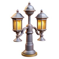 vibrant ethereal abstract Art Nouveau building lamppost design, NO BACKGROUND with Transparent Background. high resolution png